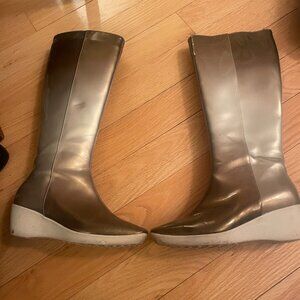 Aquatalia Silver Boots size 5.5